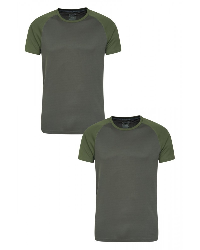 Endurance Mens T-Shirt Multipack Dark Green $15.38 Tops