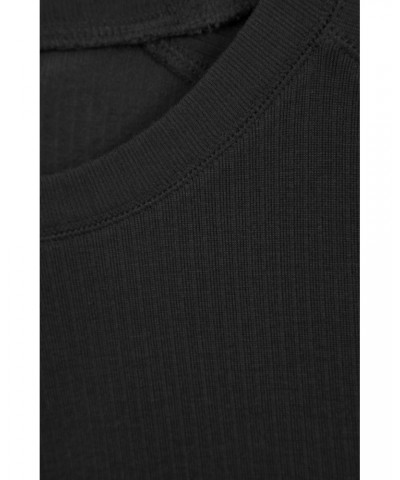 Talus Mens Long Sleeved Round Neck Top Black $13.10 Thermals