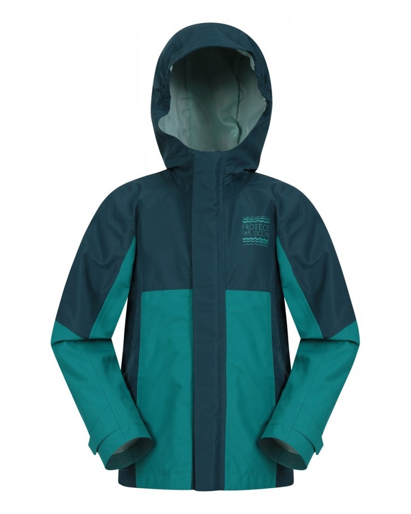 Steve Backshall Explore Kids Waterproof Jacket Teal $41.65 Jackets