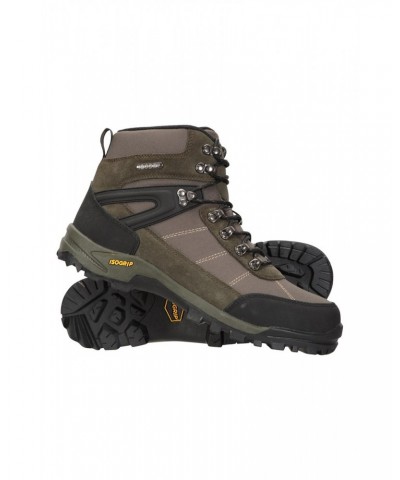 Storm Mens Waterproof IsoGrip Boots Khaki $39.60 Footwear