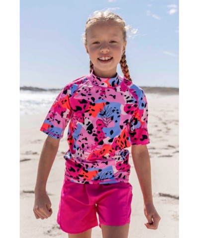 Short Sleeve Kids Printed Rash Guard Mixed $10.00 Tops