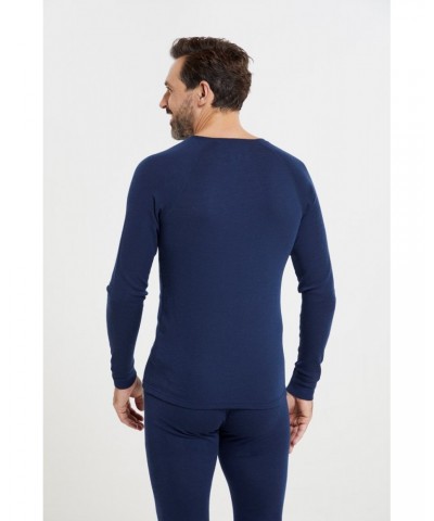 Merino Mens V Neck Base Layer Top Navy $21.19 Thermals