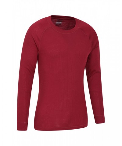 Talus Mens Long Sleeved Round Neck Top Red $13.79 Thermals