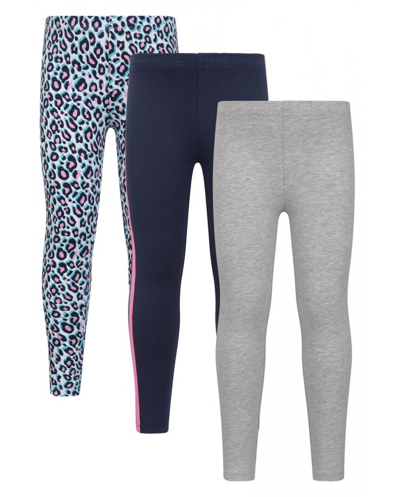 Patterned Casual Kids Leggings 3-Pack Mixed $14.99 Active