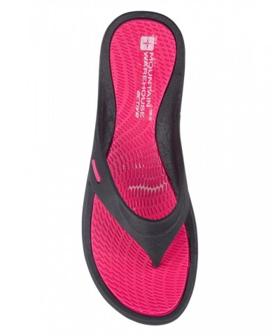 Street Womens Flip Flops Bright Pink $11.59 Footwear