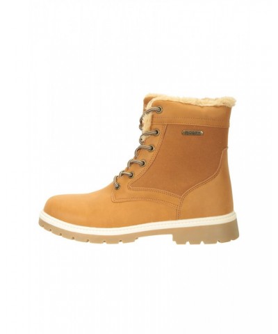 Womens Casual Thermal Waterproof Boots Brown $27.00 Footwear