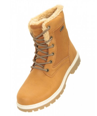 Womens Casual Thermal Waterproof Boots Brown $27.00 Footwear