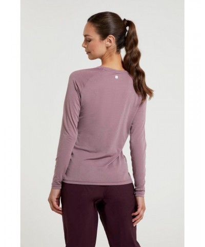 Quick Dry Womens Long Sleeve Top Dusky Purple $13.50 Tops