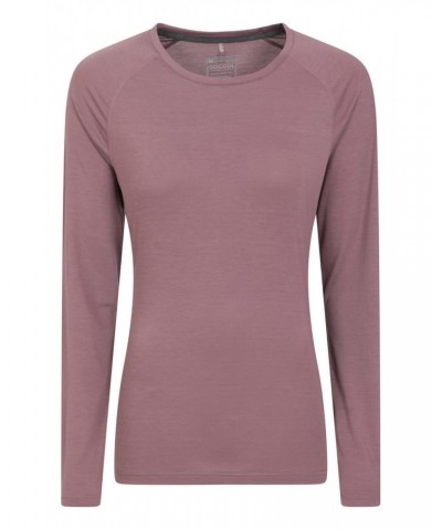 Quick Dry Womens Long Sleeve Top Dusky Purple $13.50 Tops