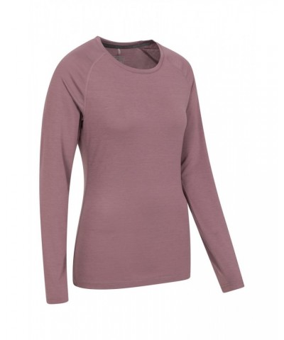 Quick Dry Womens Long Sleeve Top Dusky Purple $13.50 Tops