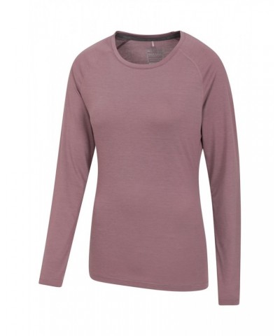 Quick Dry Womens Long Sleeve Top Dusky Purple $13.50 Tops