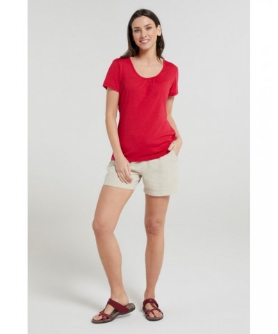Agra Quick-Dry Womens T-Shirt Red $13.49 Tops