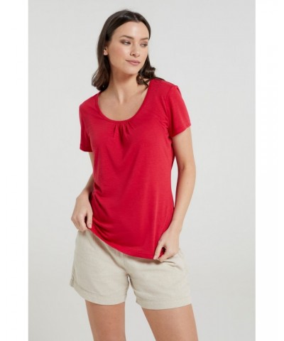 Agra Quick-Dry Womens T-Shirt Red $13.49 Tops