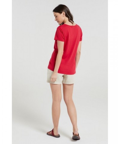 Agra Quick-Dry Womens T-Shirt Red $13.49 Tops