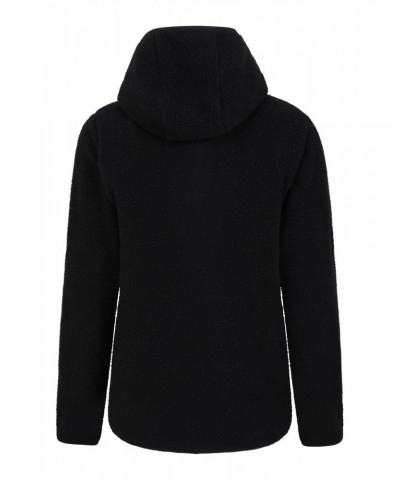 Cosmos Womens Recycled Hooded Fleece Black $17.48 Fleece