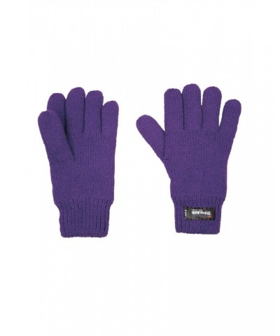 Kids Knitted Thinsulate Thermal Gloves Purple $10.99 Accessories