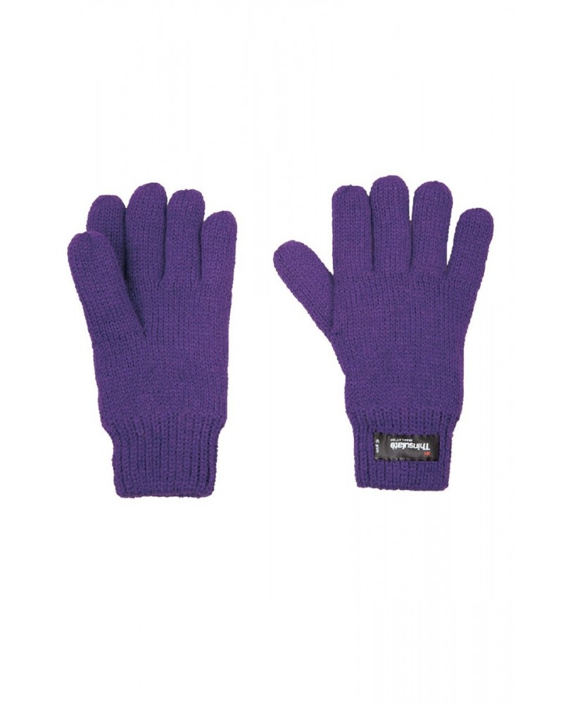 Kids Knitted Thinsulate Thermal Gloves Purple $10.99 Accessories