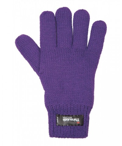 Kids Knitted Thinsulate Thermal Gloves Purple $10.99 Accessories