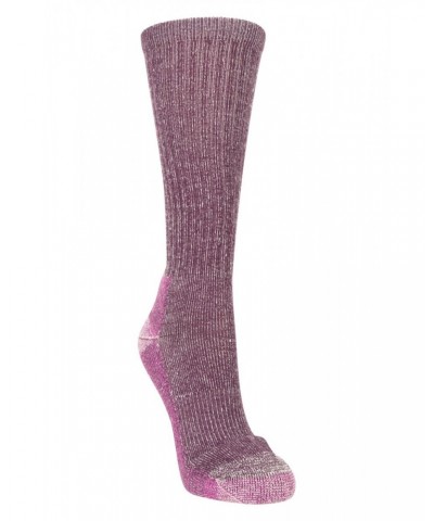 Womens Extreme Trek Merino Wool Mid-Calf Socks Purple $12.74 Accessories