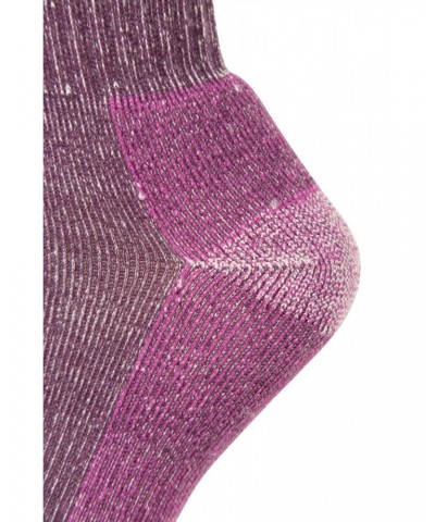 Womens Extreme Trek Merino Wool Mid-Calf Socks Purple $12.74 Accessories