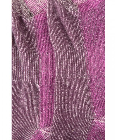 Womens Extreme Trek Merino Wool Mid-Calf Socks Purple $12.74 Accessories