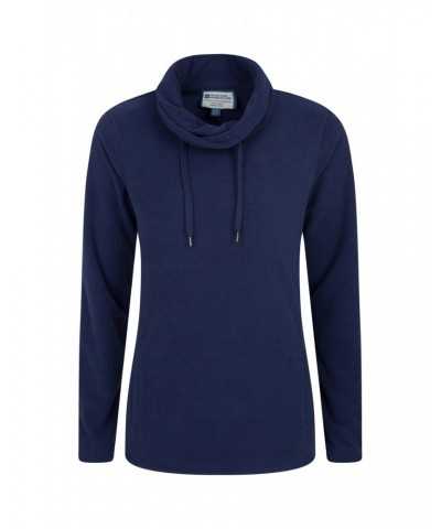 Hebridean Womens Cowl Neck Sweatshirt Navy $19.23 Fleece