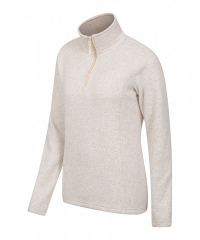 Idris Womens Half Zip Fleece Beige $16.28 Fleece