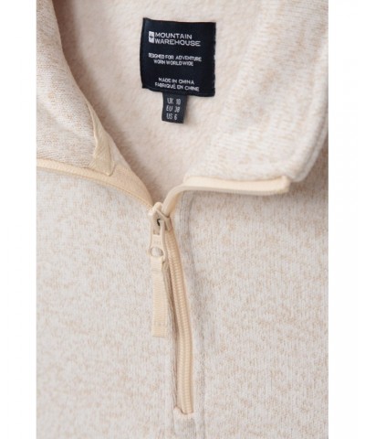 Idris Womens Half Zip Fleece Beige $16.28 Fleece