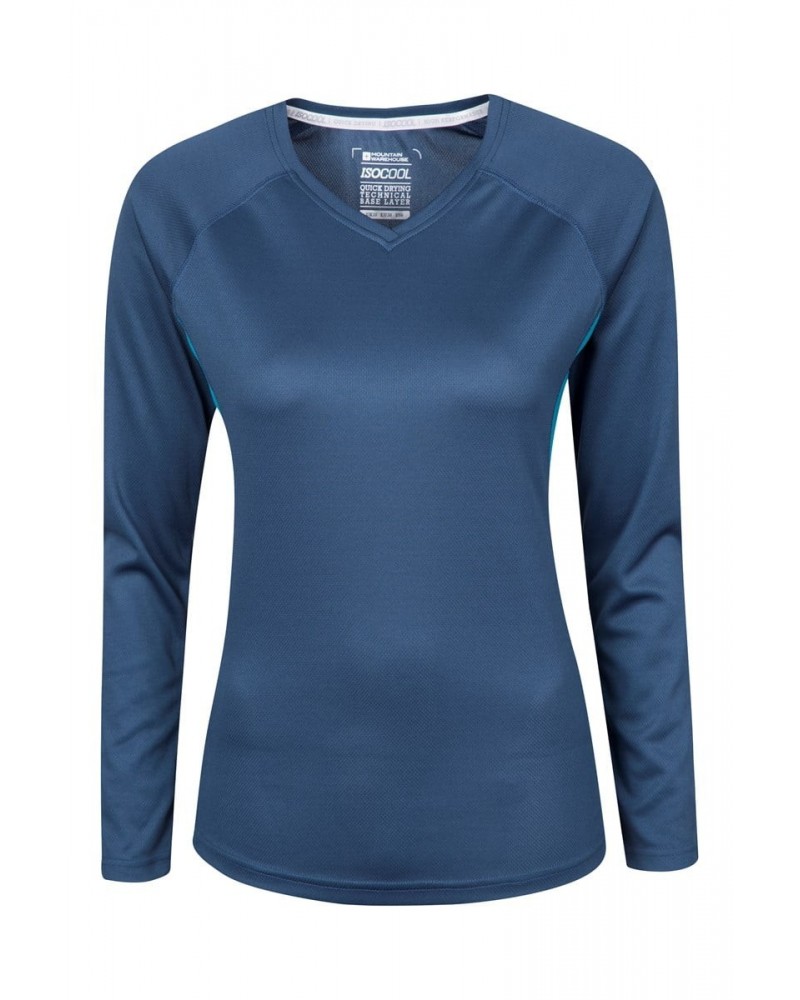 Endurance Womens Long Sleeve Top Teal $15.92 Active