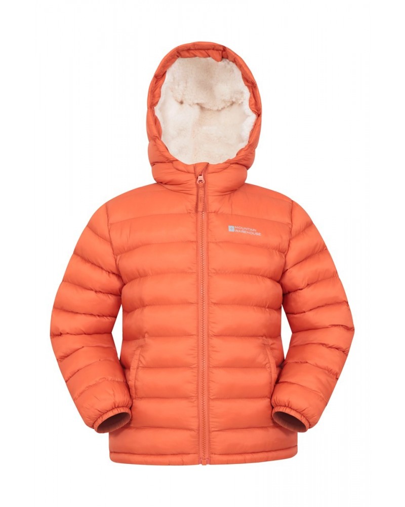 Seasons Fur-Lined Kids Insulated Jacket Orange $18.80 Jackets