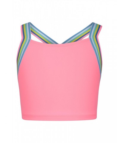 Kids Cross Back Tankini Bright Pink $12.75 Swimwear