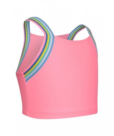 Kids Cross Back Tankini Bright Pink $12.75 Swimwear