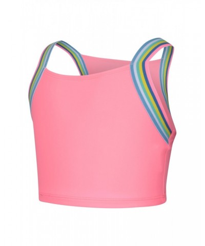 Kids Cross Back Tankini Bright Pink $12.75 Swimwear