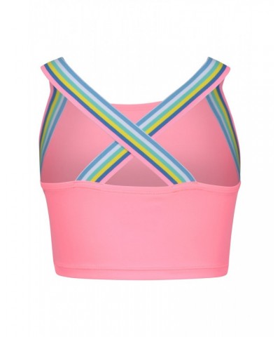 Kids Cross Back Tankini Bright Pink $12.75 Swimwear