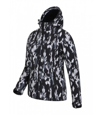 Exodus Womens Printed Water Resistant Softshell Jet Black $32.20 Jackets