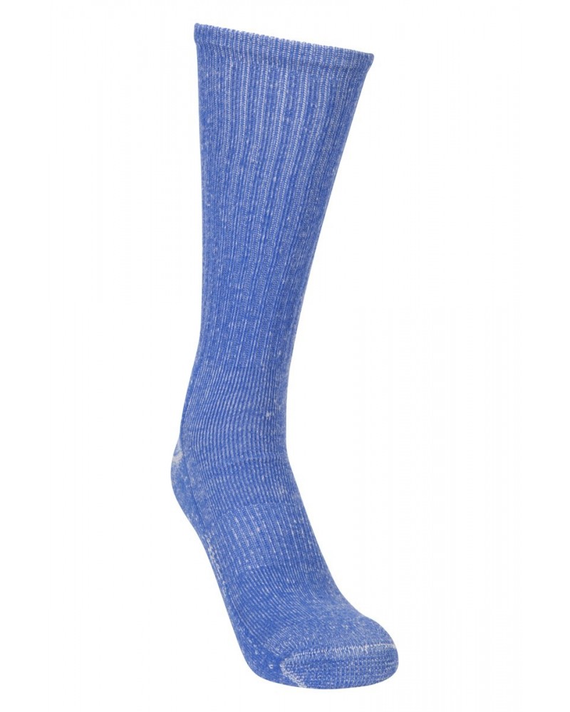 Extreme Trek Mens Merino Wool Mid-Calf Socks Blue $12.74 Accessories