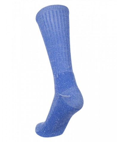 Extreme Trek Mens Merino Wool Mid-Calf Socks Blue $12.74 Accessories