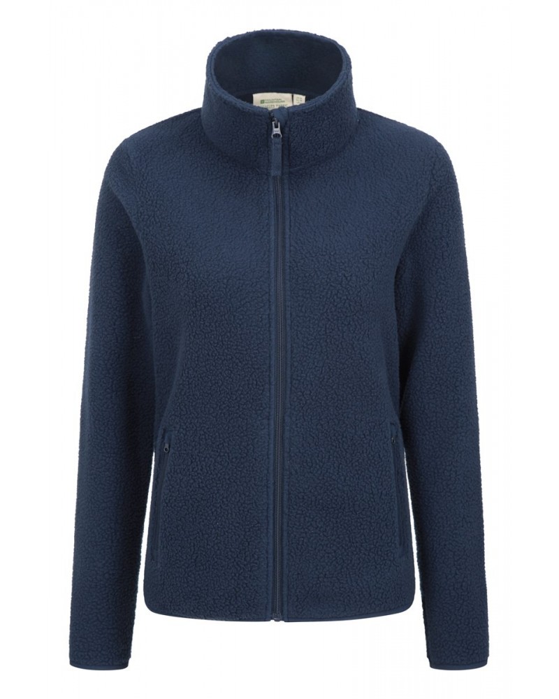 Cosmos Womens Recycled Fleece Jacket Navy $17.81 Fleece