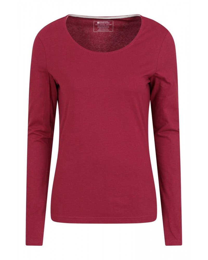 Eden Womens Organic Round Neck T-Shirt Red $15.38 Tops