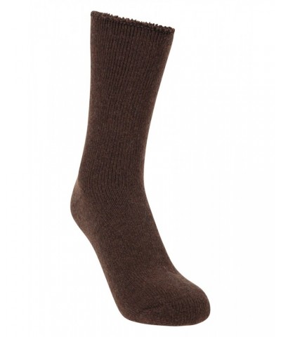Extreme Mens Thermal Merino Wool Mid-Calf Socks Brown $10.79 Accessories