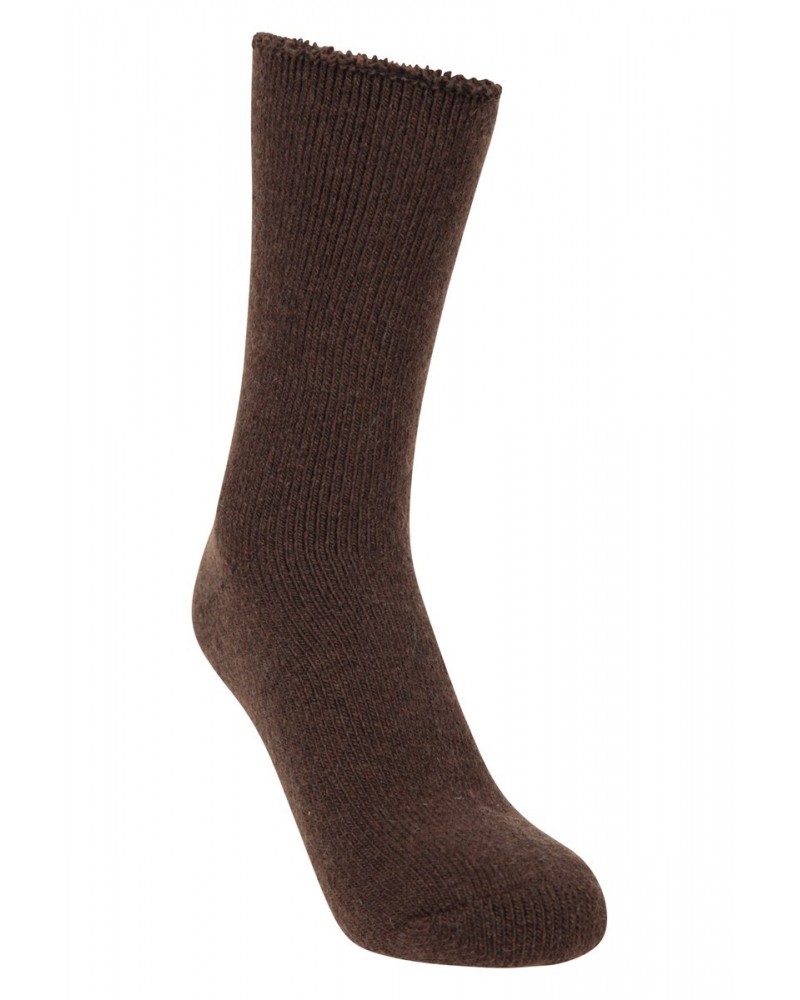 Extreme Mens Thermal Merino Wool Mid-Calf Socks Brown $10.79 Accessories