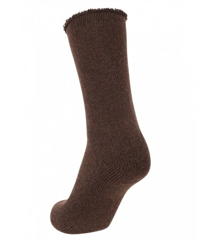 Extreme Mens Thermal Merino Wool Mid-Calf Socks Brown $10.79 Accessories