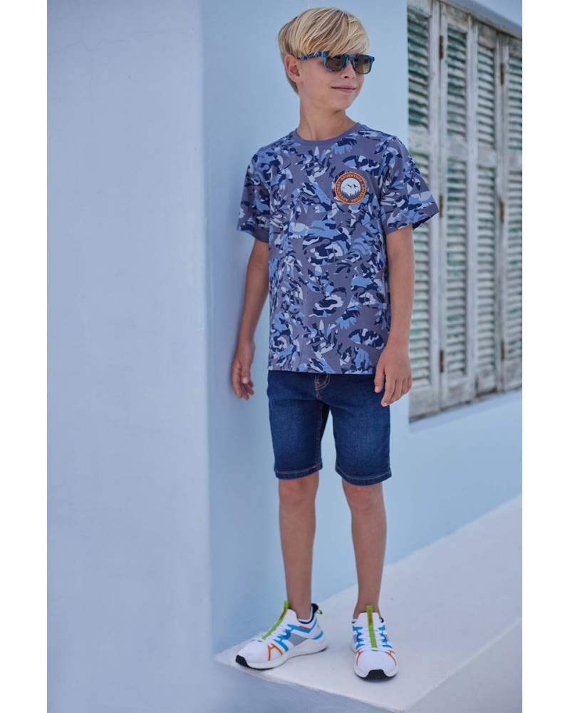 Camo Print Kids Organic T-Shirt Camouflage $8.66 Tops