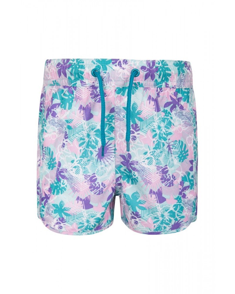 Patterned Kids Boardshorts Teal $10.44 Pants