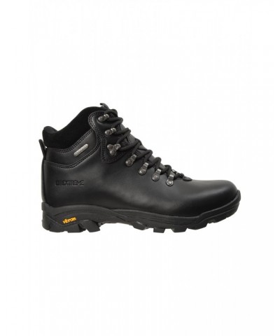 Latitude Extreme Mens Leather Waterproof Hiking Boots Black $39.60 Footwear
