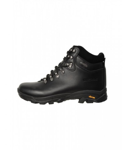 Latitude Extreme Mens Leather Waterproof Hiking Boots Black $39.60 Footwear