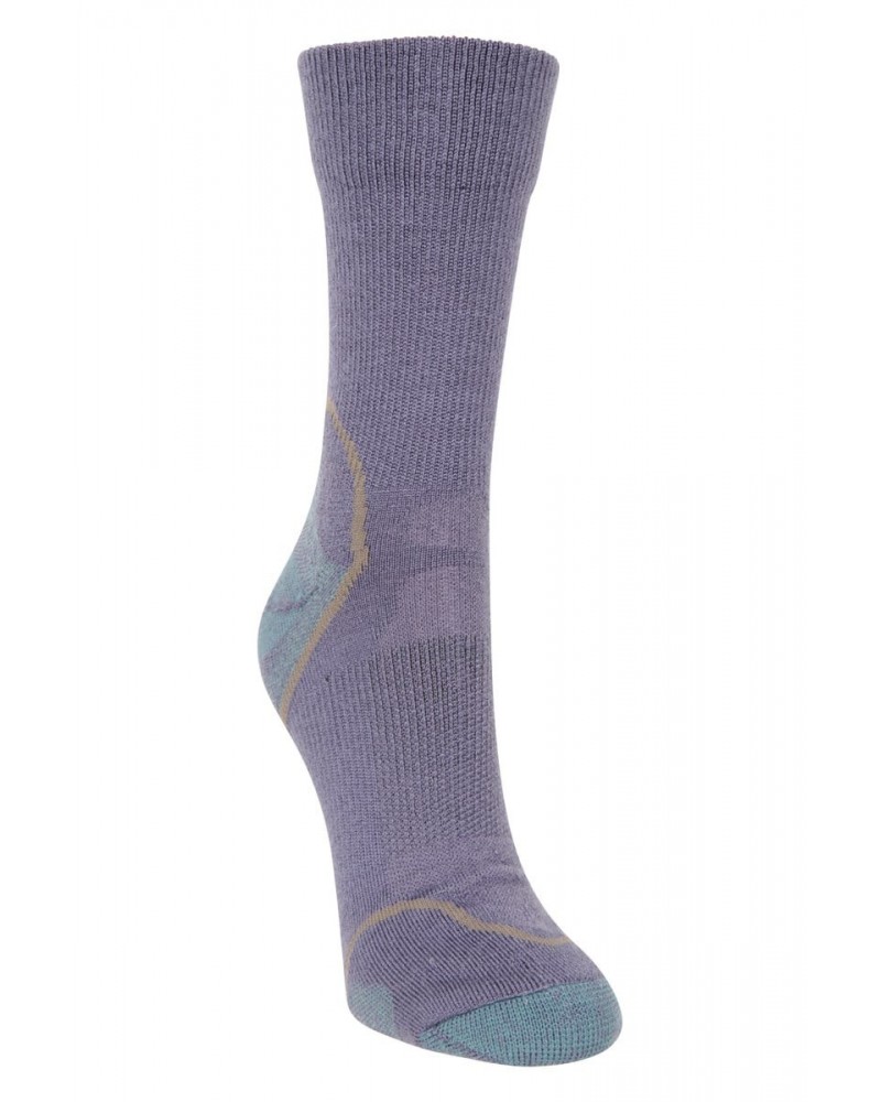 Merino Hiker Womens Quarter Length Socks Lilac $10.19 Accessories