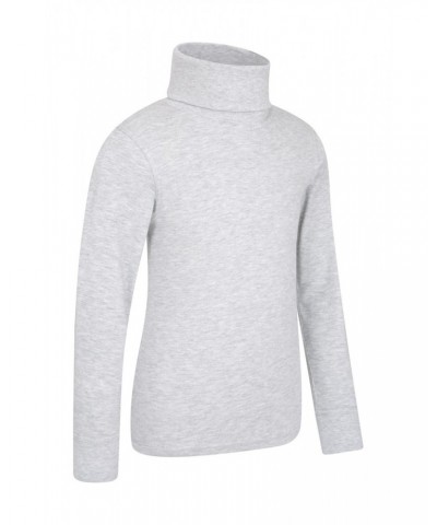 Meribel Kids Cotton Turtle Neck Top Grey $11.59 Base Layers