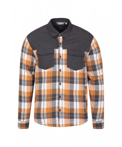 Flannel Insulated Mens Shacket Mustard $23.32 Tops