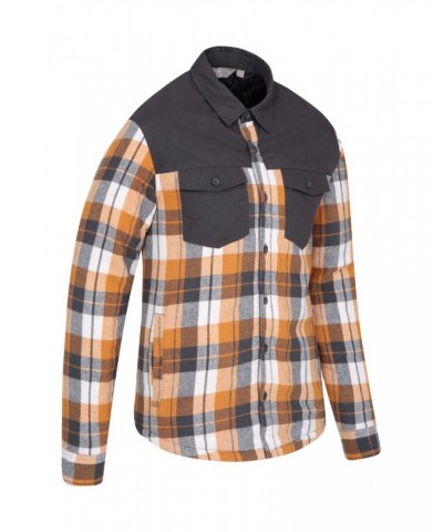 Flannel Insulated Mens Shacket Mustard $23.32 Tops